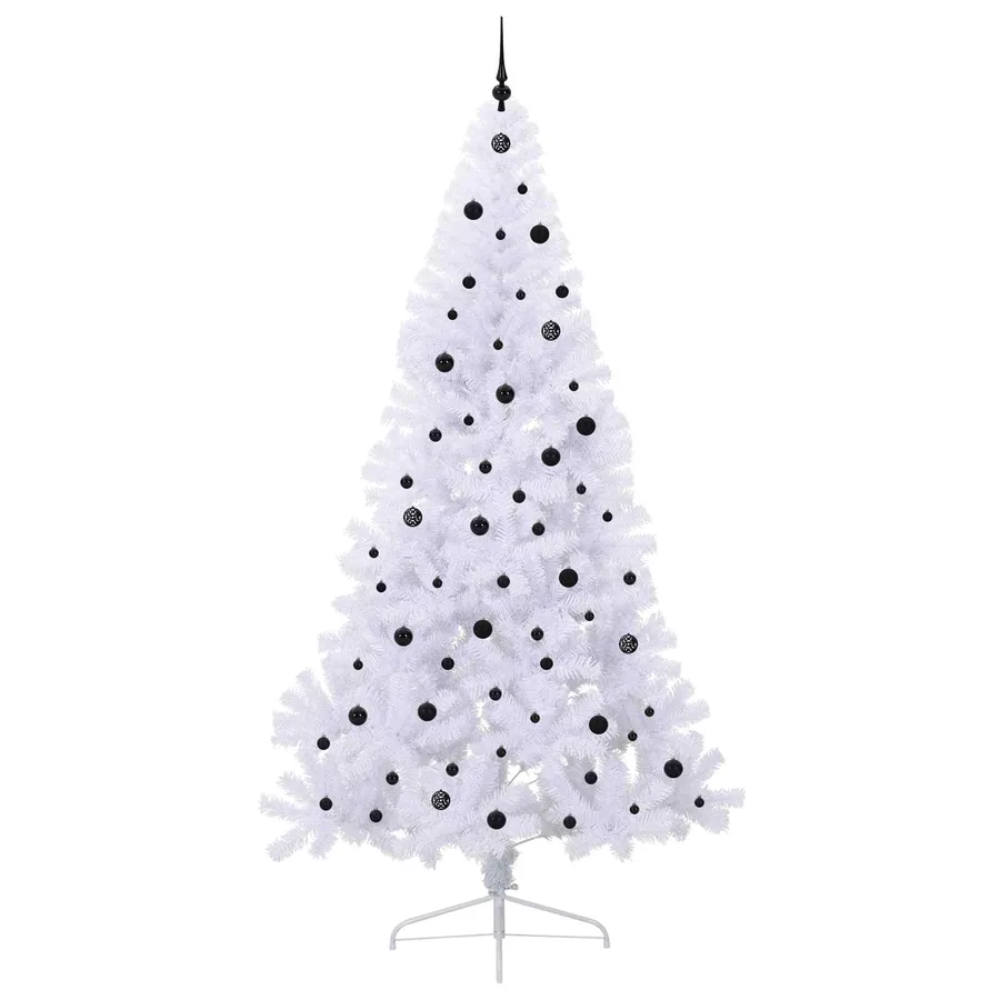 Sapin de Noël artificiel avec 300 LED Blanc 240 cm PVC et Acier - 4