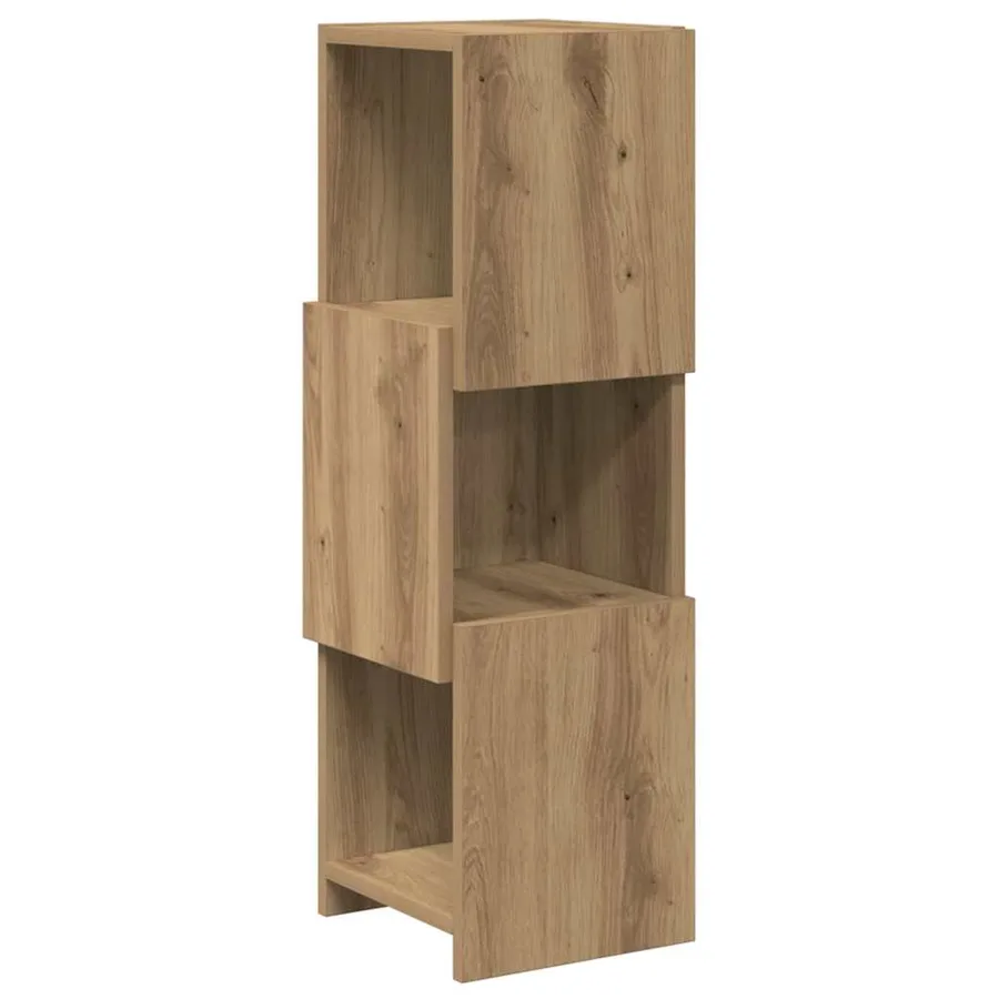 Meuble d'angle 25,5x25x80cm Bois d'ingénierie Chêne artisanal - 2