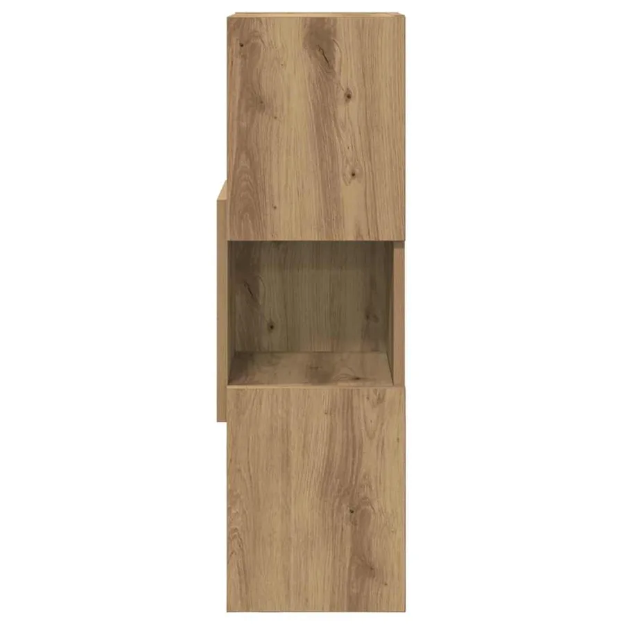Meuble d'angle 25,5x25x80cm Bois d'ingénierie Chêne artisanal - 5
