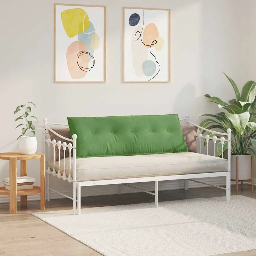 Coussin de Dos Vert clair 140 x 50 cm Tissu en velours côtelé - 4