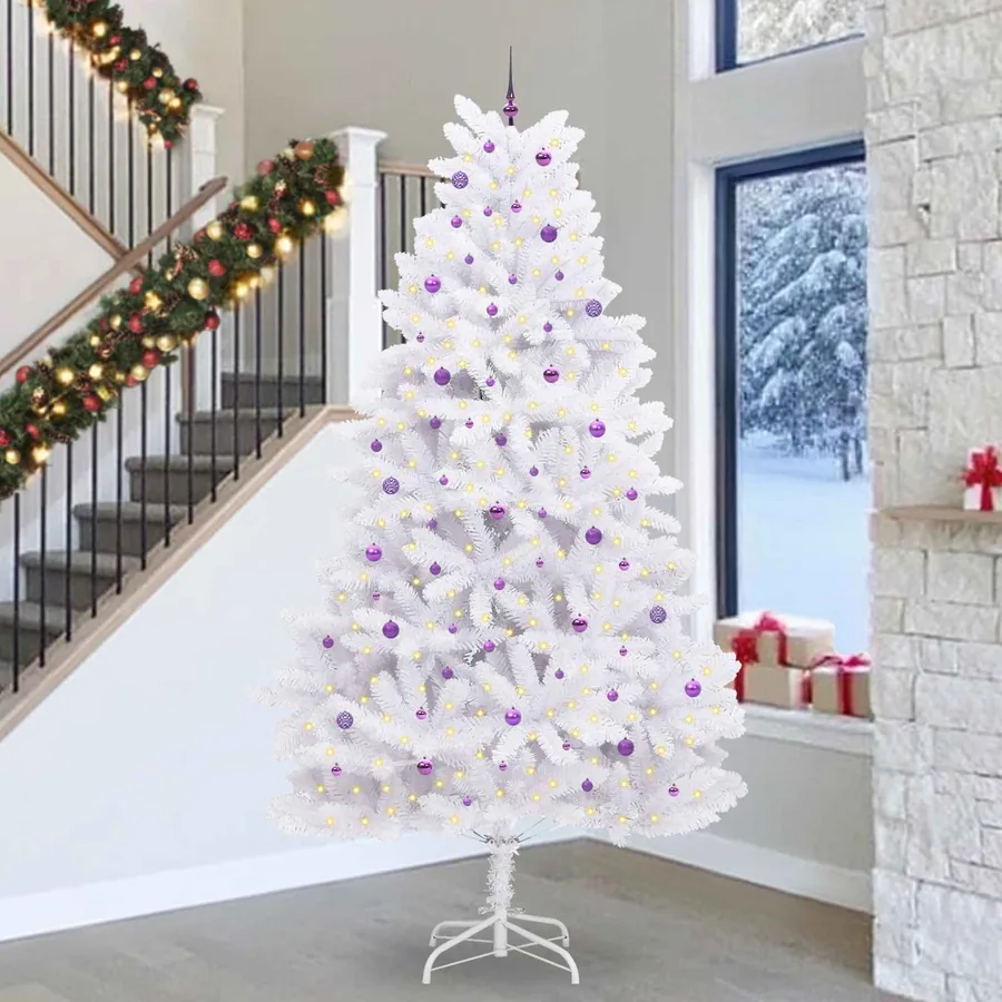 Sapin de Noël Artificiel à Branches Articulées Blanc 300 cm