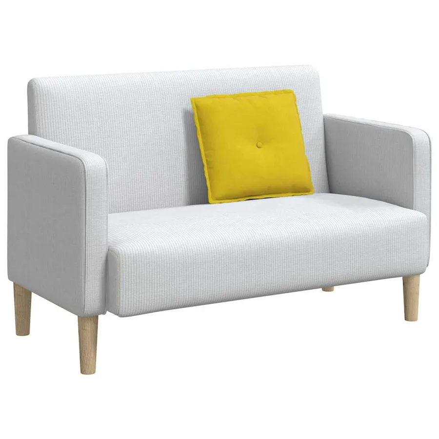 Coussin de Dos Jaune 50 x 45 cm Tissu en velours côtelé - 3