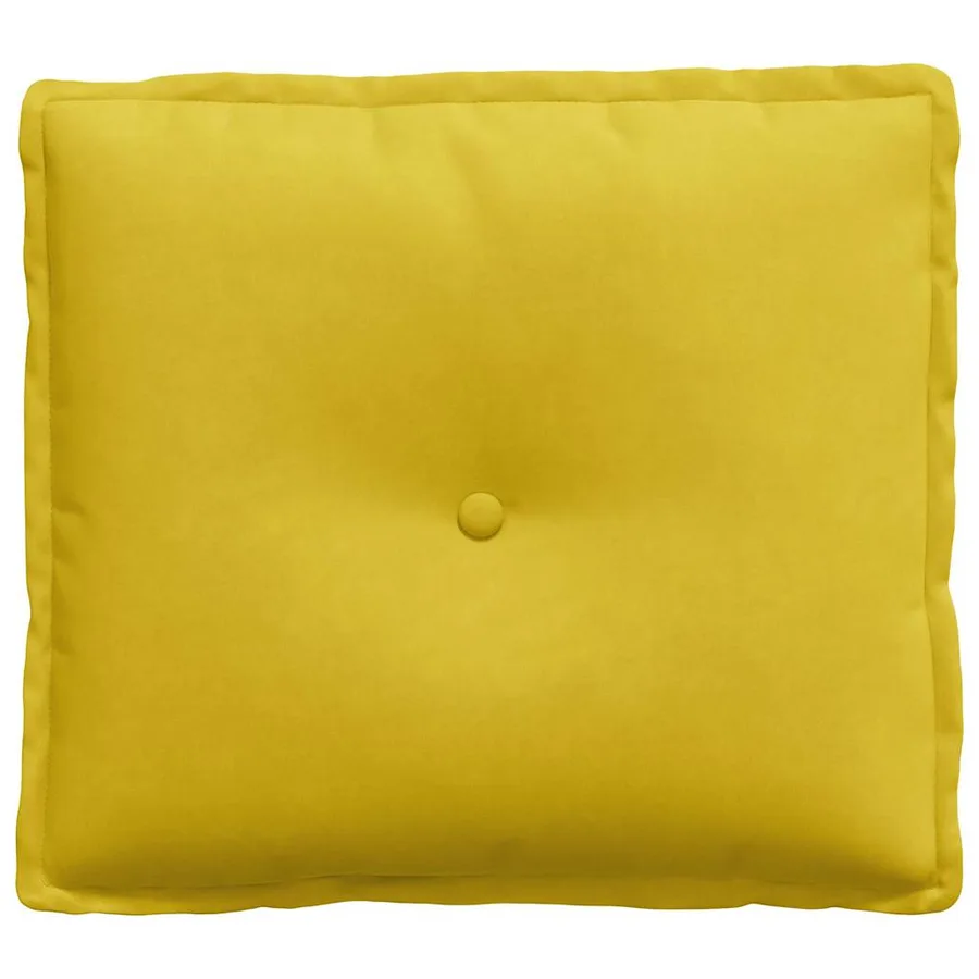 Coussin de Dos Jaune 50 x 45 cm Tissu en velours côtelé - 5