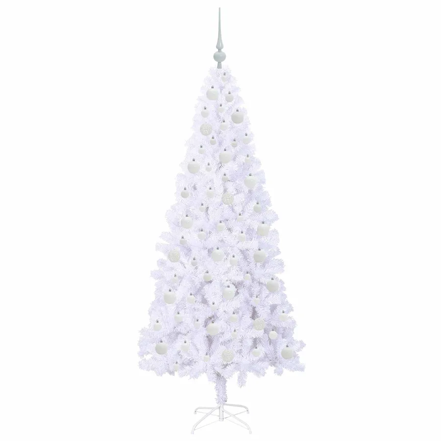 Sapin de Noël artificiel avec 300 LED Blanc 180 cm PVC et Acier - 4