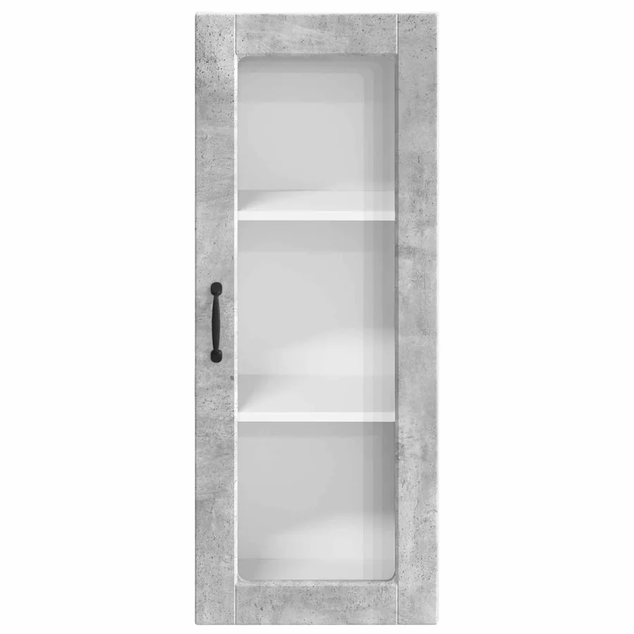Cabinet en verre mural PORTO Gris béton 40 x 31 x 100 cm - 6