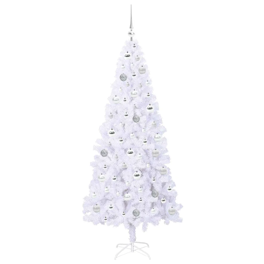 Sapin de Noël artificiel avec 300 LED Blanc 180 cm PVC et Acier - 4
