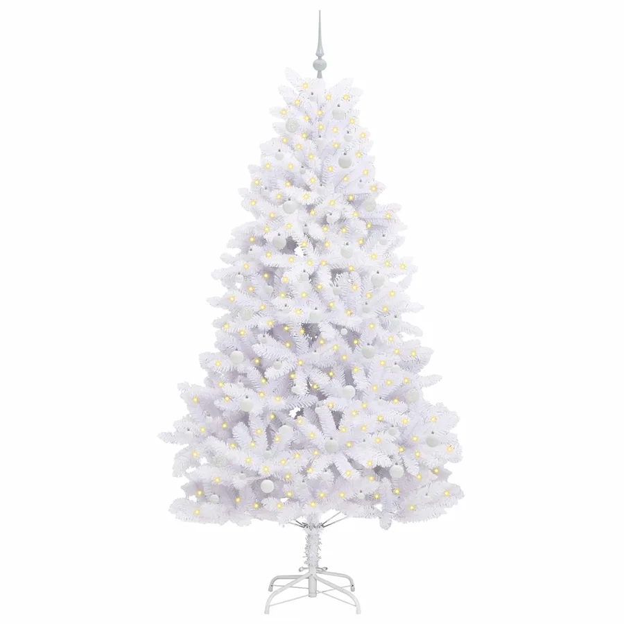 Sapin de Noël Artificiel à Branches Articulées Blanc 240 cm - 3