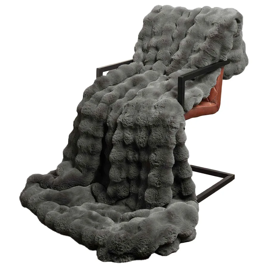 Couverture antidérapante en fausse de lapin Olite 4 pcs - 3