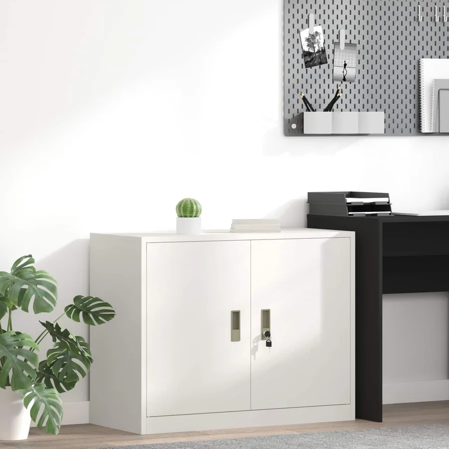 Armoire de rangement Blanc 90 x 40 x 70 cm Acier