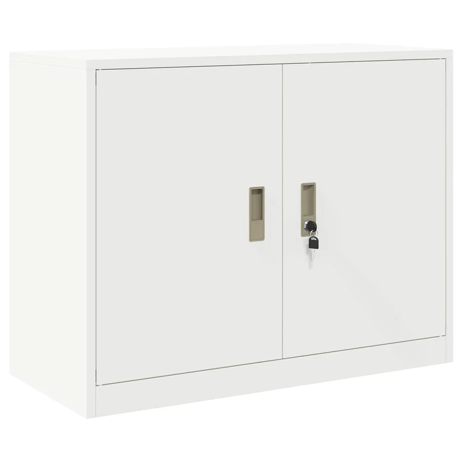 Armoire de rangement Blanc 90 x 40 x 70 cm Acier - 2