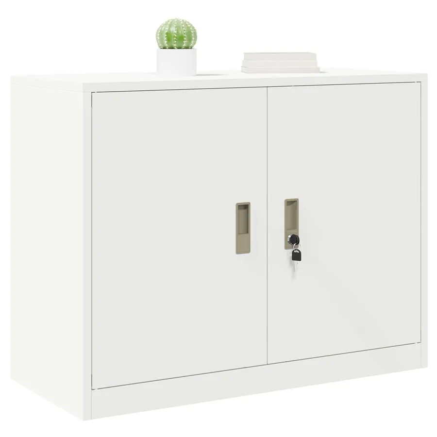 Armoire de rangement Blanc 90 x 40 x 70 cm Acier - 3