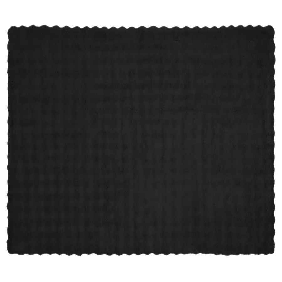 Couverture antidérapante en fausse de lapin Olite 4 pcs Noir - 6
