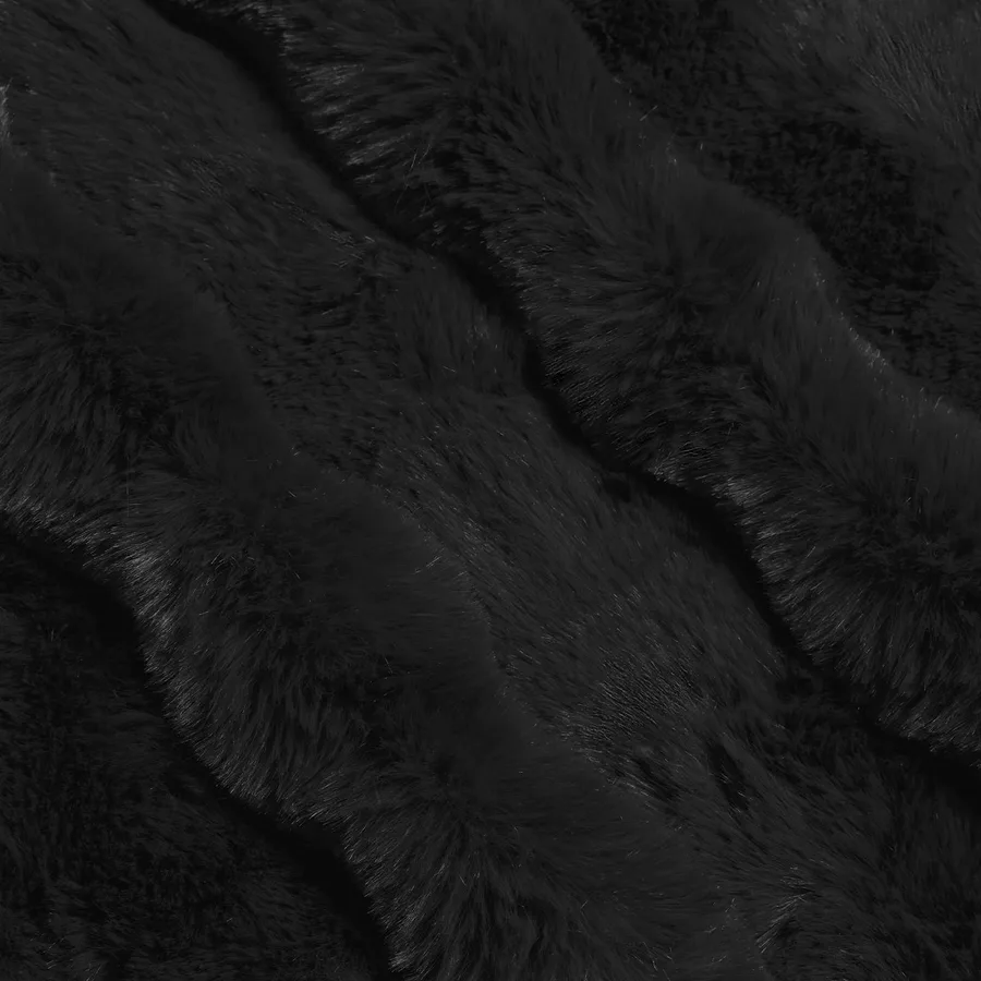 Couverture antidérapante en fausse de lapin Olite 4 pcs Noir - 9