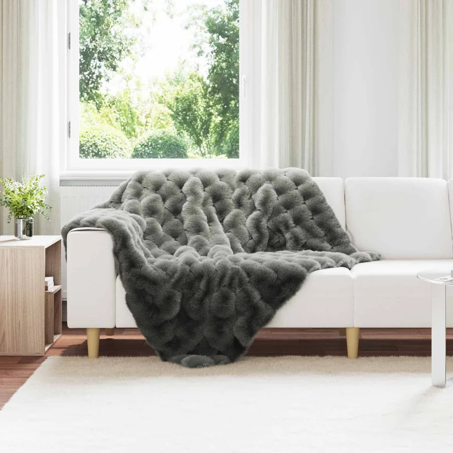 Couverture antidérapante en fausse de lapin Olite 4 pcs