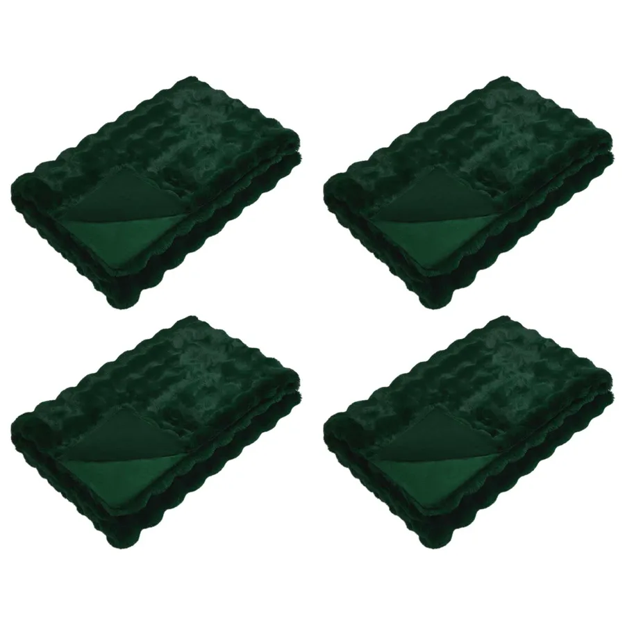 Couverture antidérapante en fausse de lapin Olite 4 pcs - 2
