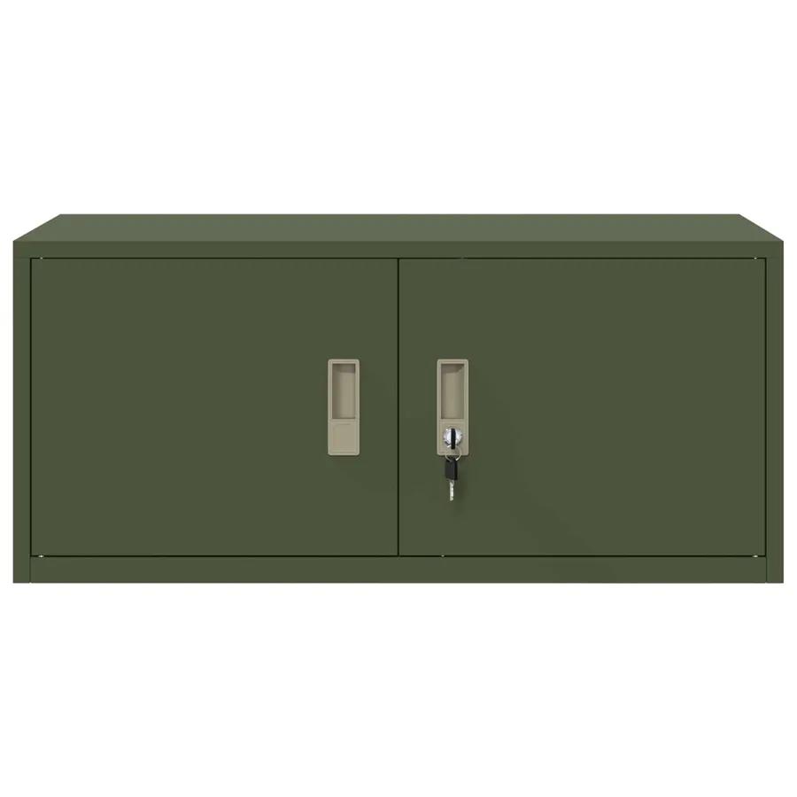 Armoire de rangement Vert olive 90 x 40 x 40 cm Acier - 6