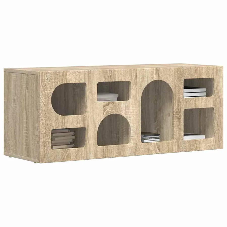 Meuble TV ELST 100 x 35 x 40 cm Chêne Sonoma Bois d'ingénierie - 3