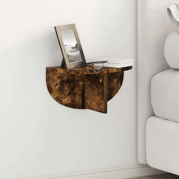 Étagère Murale Montage mural 2 pcs Chêne fumé 38 x 19 x 19 cm