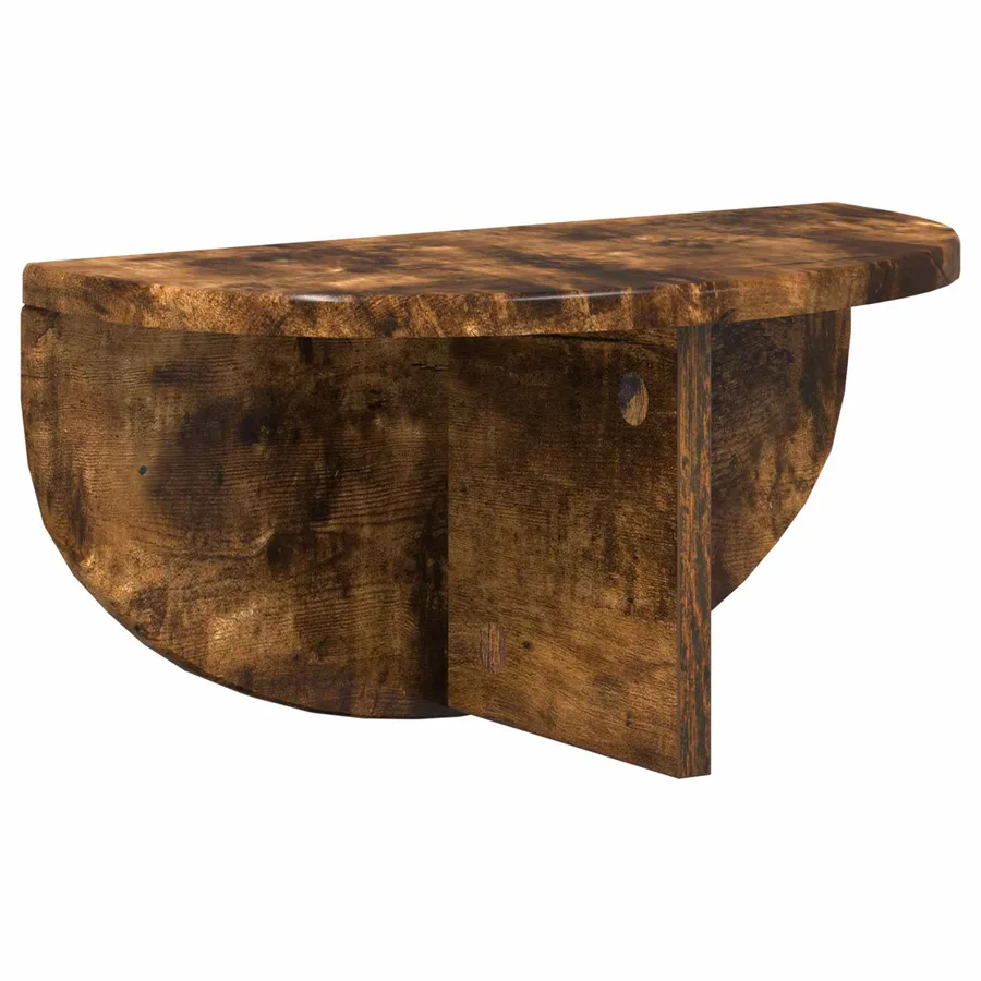Étagère Murale Montage mural 2 pcs Chêne fumé 38 x 19 x 19 cm - 5
