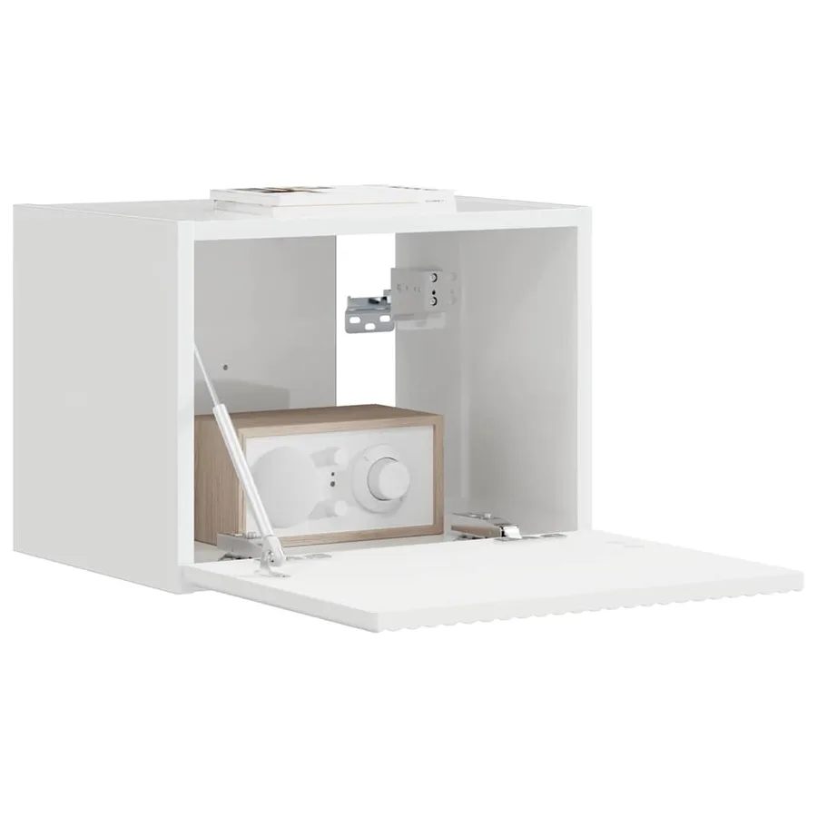 Meuble TV mural Montage mural Blanc Brillant 39 x 31 x 29,5 cm - 3