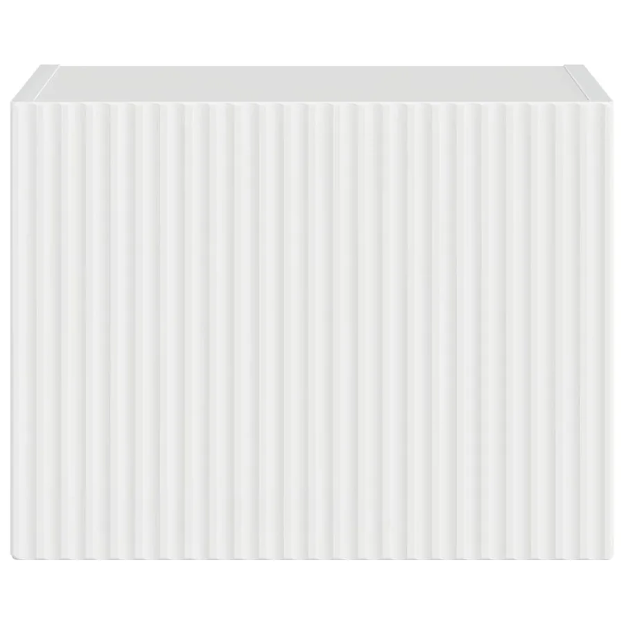 Meuble TV mural Montage mural Blanc Brillant 39 x 31 x 29,5 cm - 6