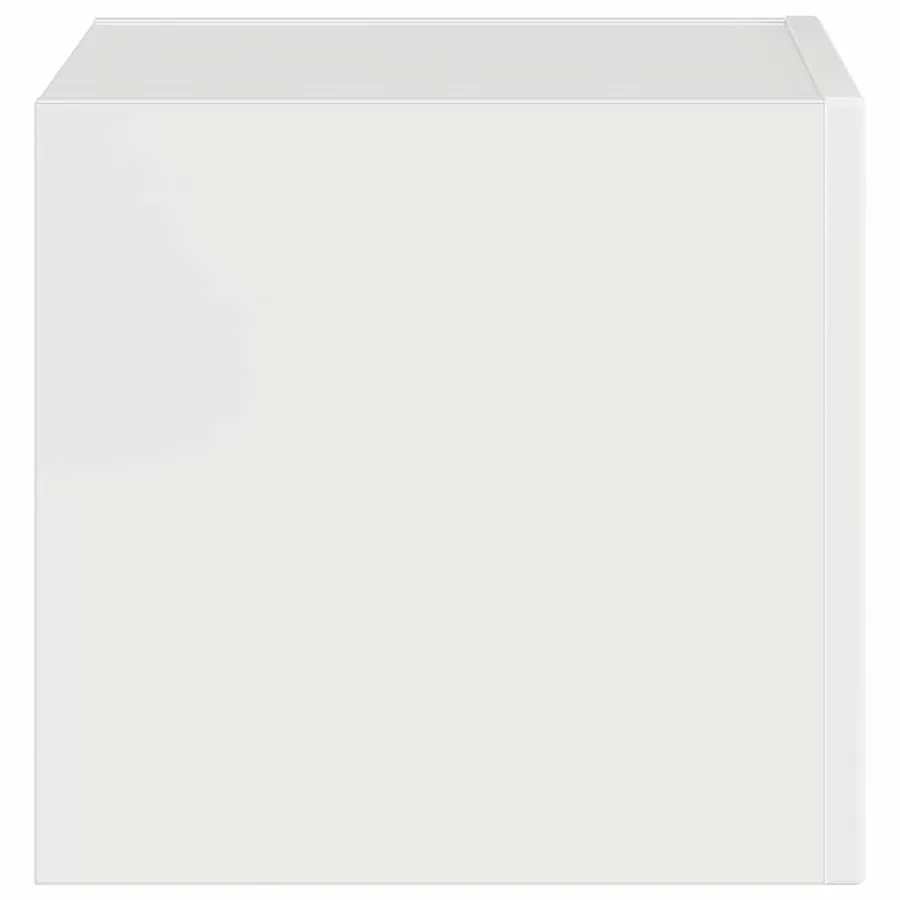 Meuble TV mural Montage mural Blanc Brillant 39 x 31 x 29,5 cm - 7
