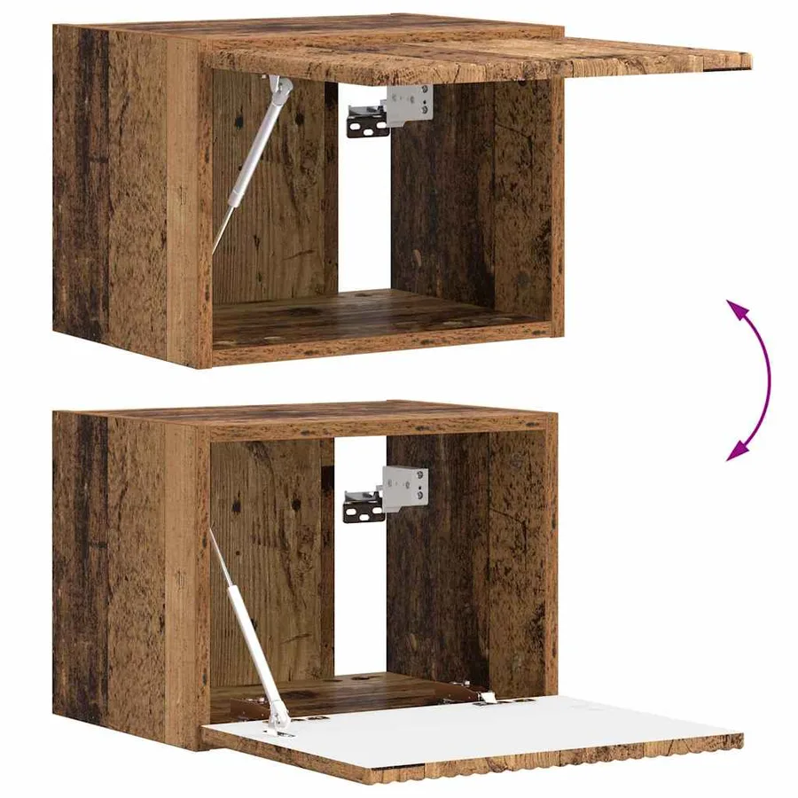 Meuble TV mural 2 pcs Chêne fumé 39 x 31 x 29,5 cm - 12