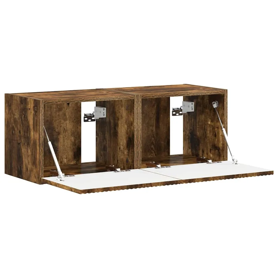 Meuble TV mural 2 pcs Chêne fumé 39 x 31 x 29,5 cm - 5