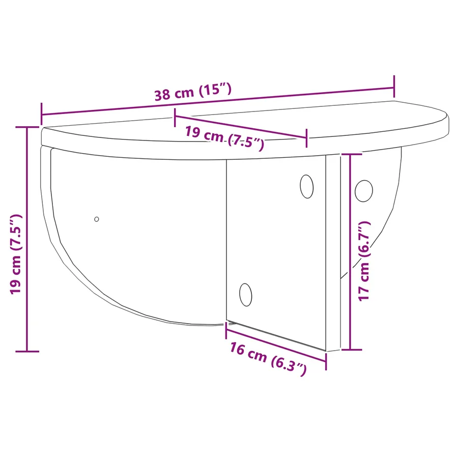 Étagère Murale Montage mural 2 pcs Chêne artisanal - 13