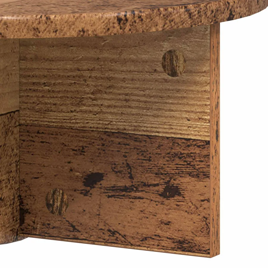 Étagère Murale Montage mural 2 pcs Bois ancien 38 x 19 x 19 cm - 8
