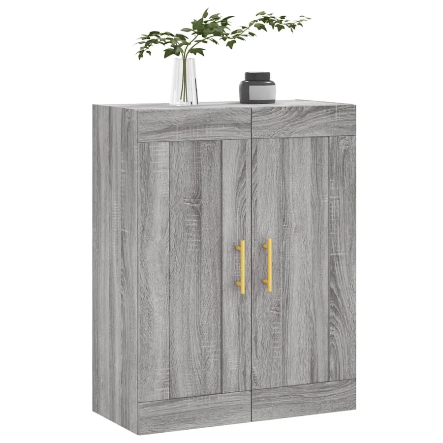 Armoire murale sonoma gris 69,5x34x90 cm bois d'ingénierie - 4