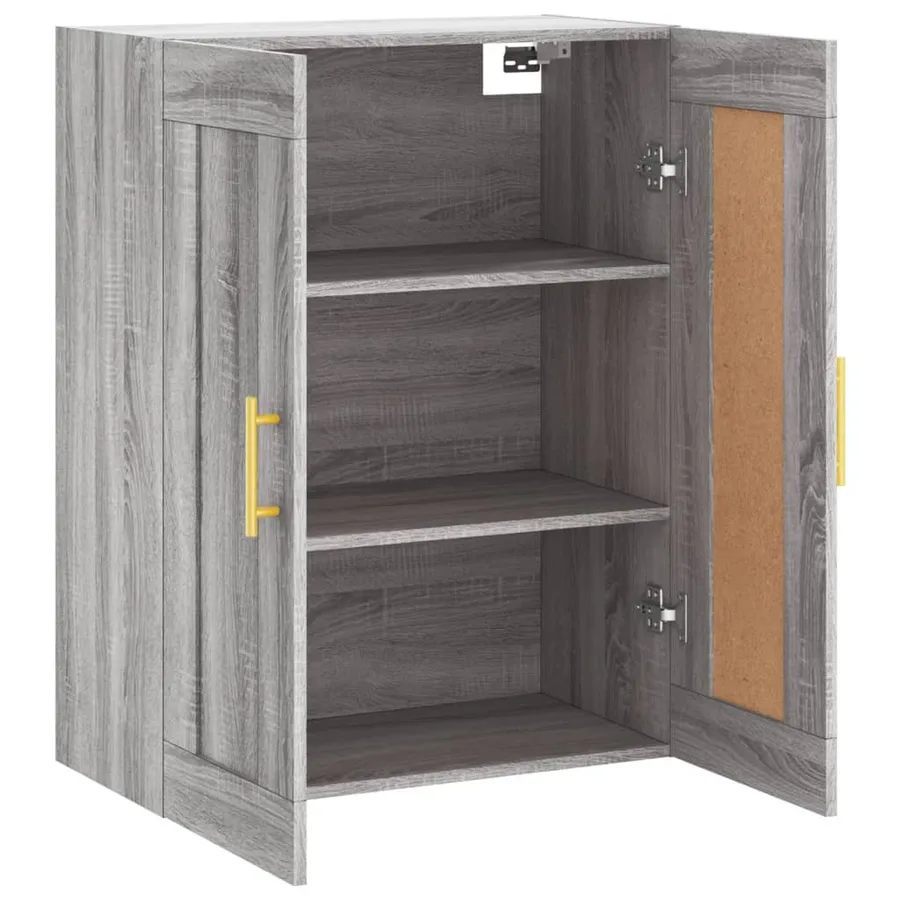 Armoire murale sonoma gris 69,5x34x90 cm bois d'ingénierie - 6