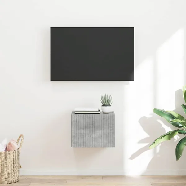 Meuble TV mural Béton 39 x 31 x 29,5 cm Bois d'ingénierie