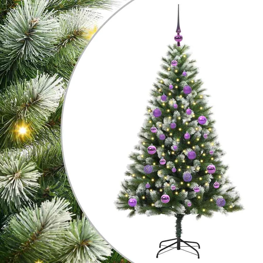 Sapin de Noël artificiel à charnière avec neige en flocons - 2