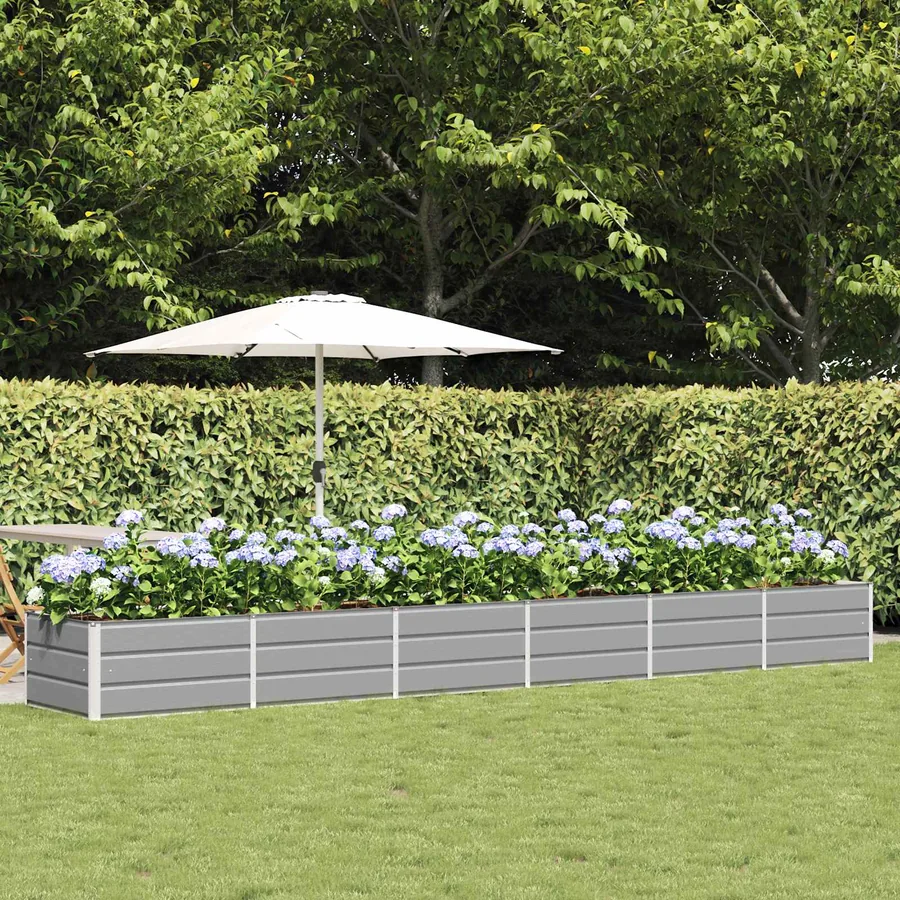 Jardinière Gris clair 480 x 80 x 45 cm Acier