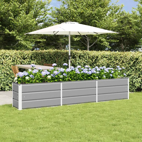 Jardinière Gris clair 240 x 40 x 45 cm Acier