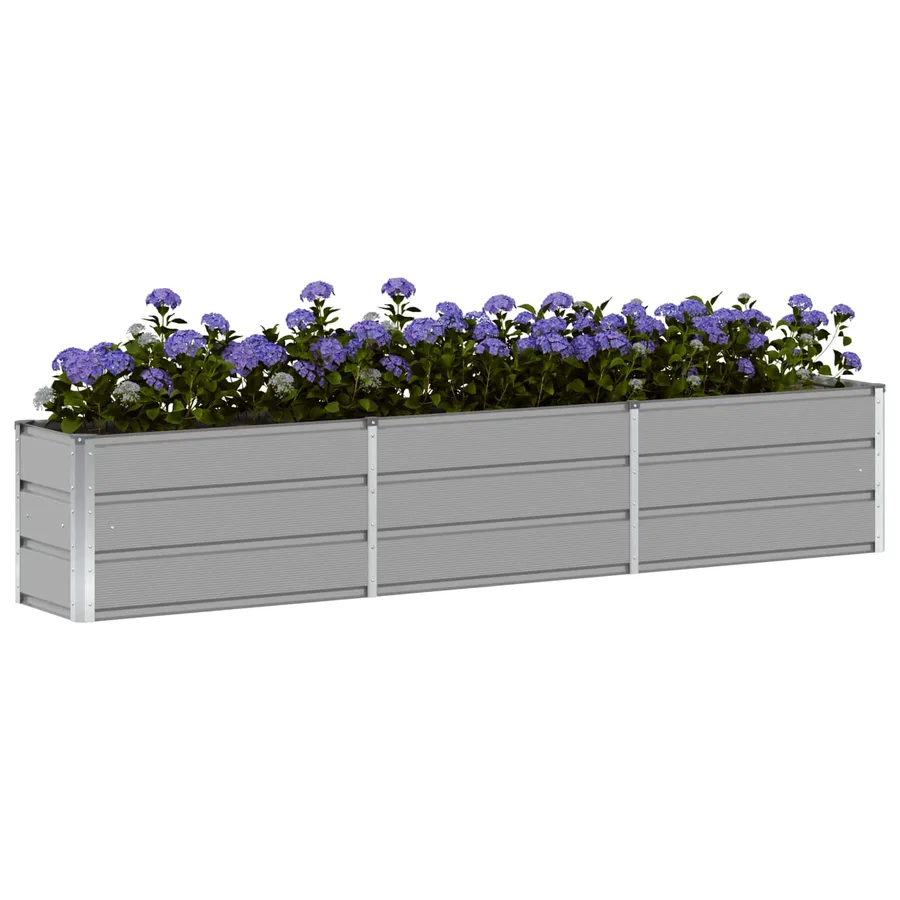 Jardinière Gris clair 240 x 40 x 45 cm Acier - 3