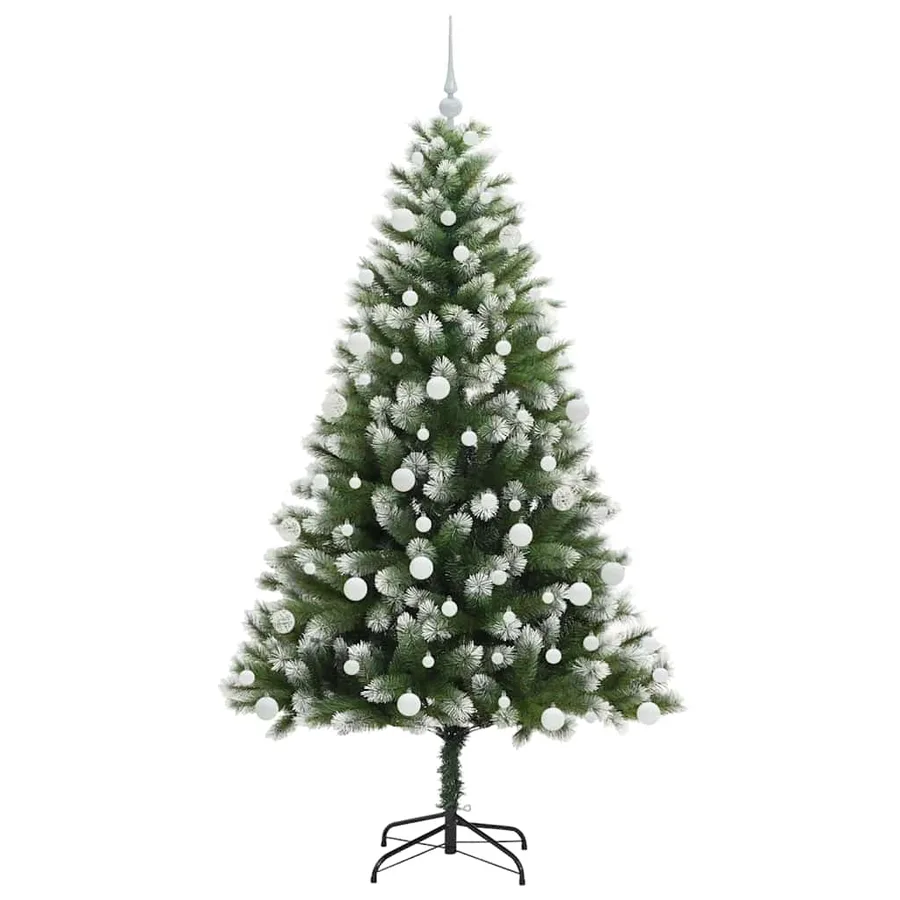 Sapin de Noël artificiel à charnière avec neige en flocons - 4