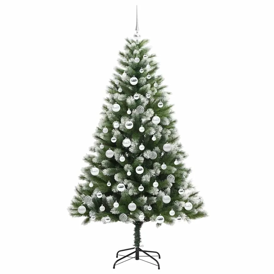 Sapin de Noël artificiel à charnière avec neige en flocons - 4