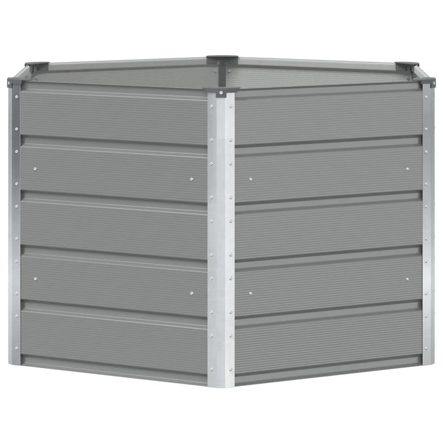 Jardinière Gris clair 129 x 129 x 75 cm Acier - 2