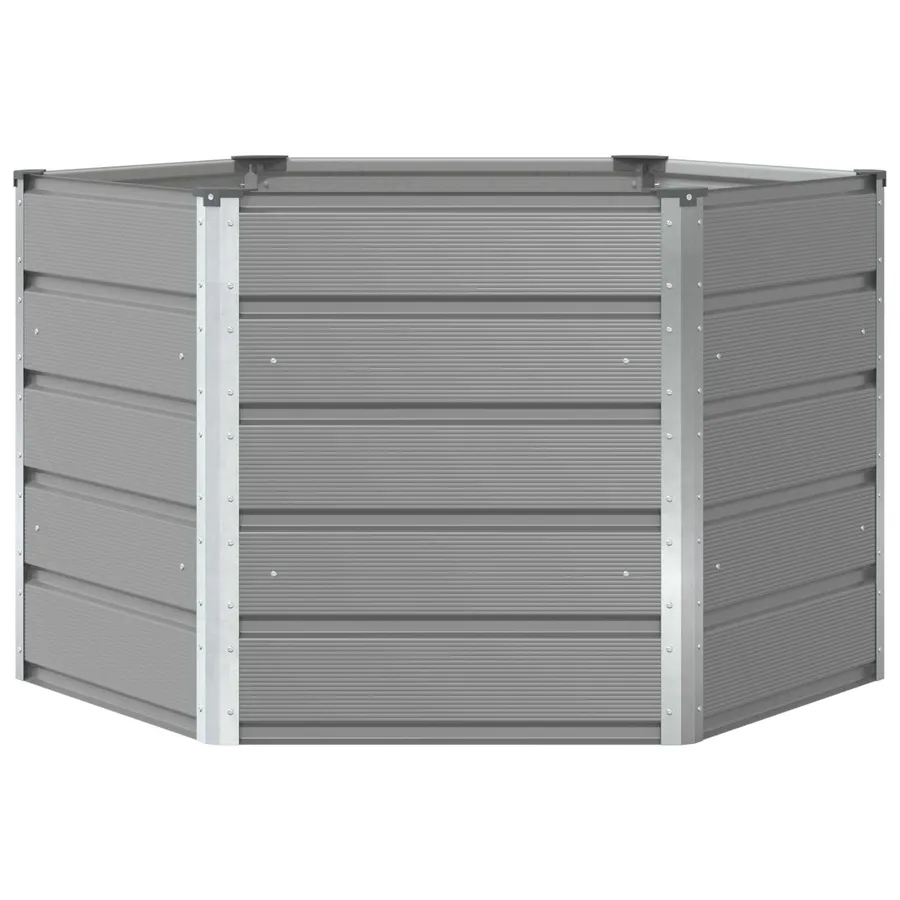 Jardinière Gris clair 129 x 129 x 75 cm Acier - 4