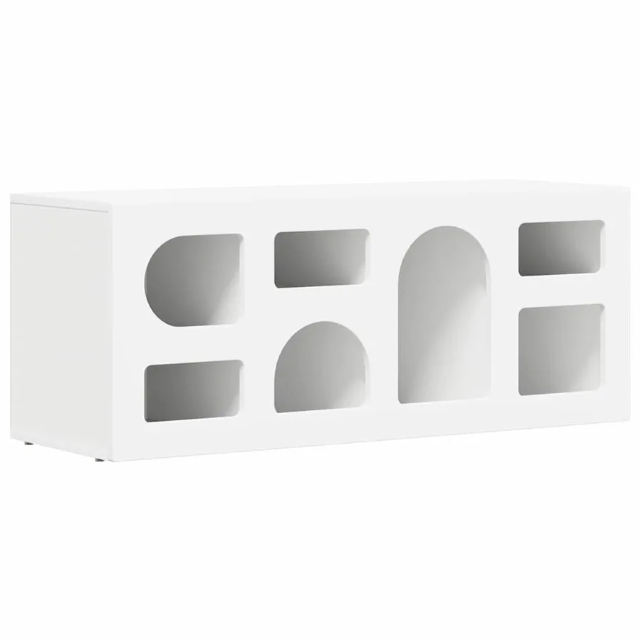 Meuble TV ELST 100 x 35 x 40 cm Blanc Bois d'ingénierie - 2