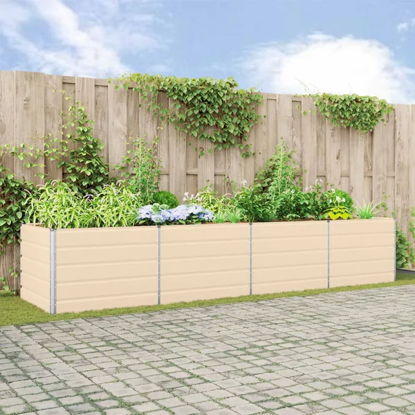 Jardinière Ivoire 385 x 100 x 75 cm Acier galvanisé