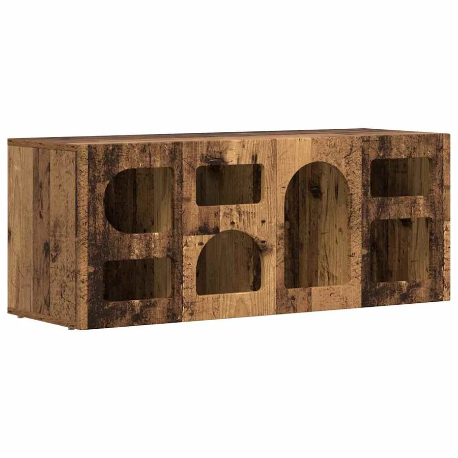 Meuble TV ELST 100 x 35 x 40 cm Bois ancien Bois d'ingénierie - 2