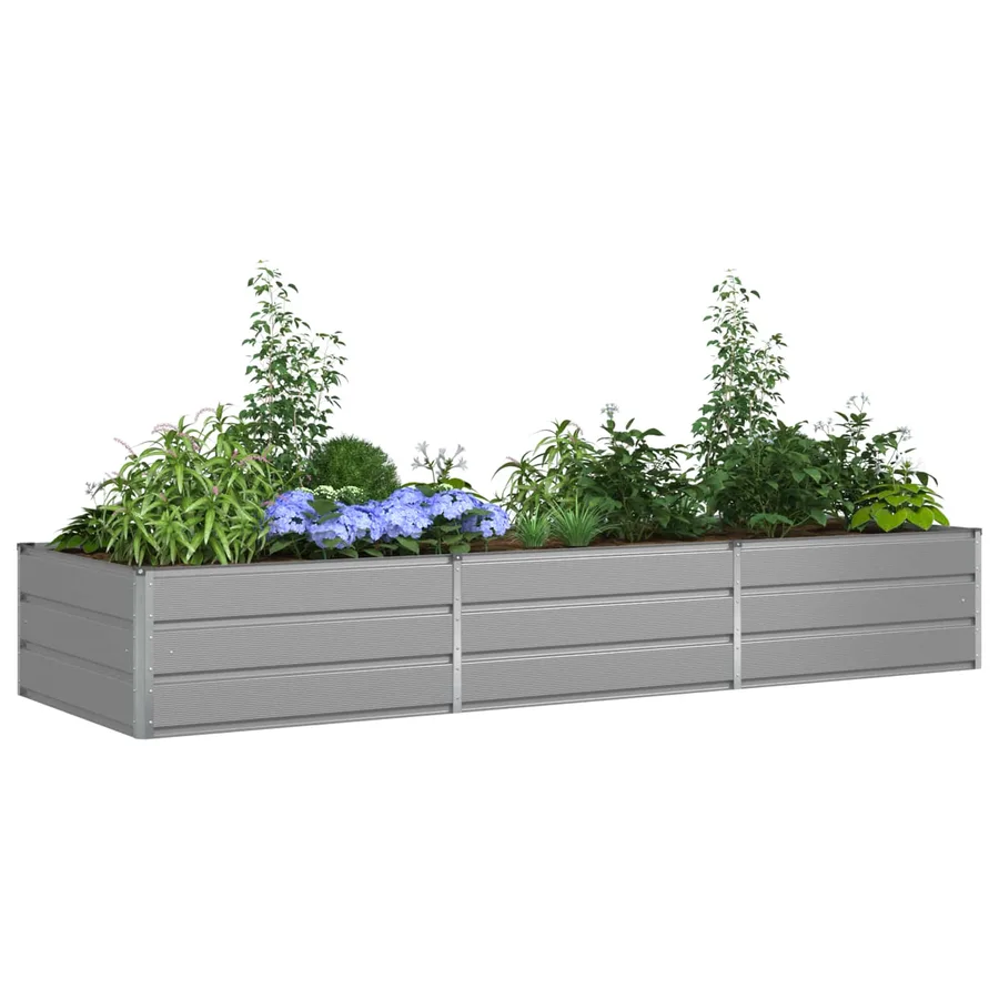 Jardinière Gris clair 290 x 100 x 45 cm Acier galvanisé - 3