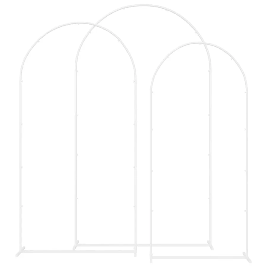Arche de mariage 3 pcs Blanc Acier - 2