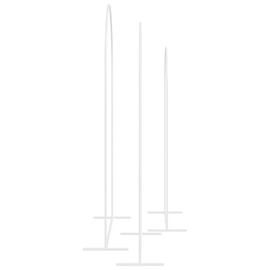 Arche de mariage 3 pcs Blanc Acier - 6