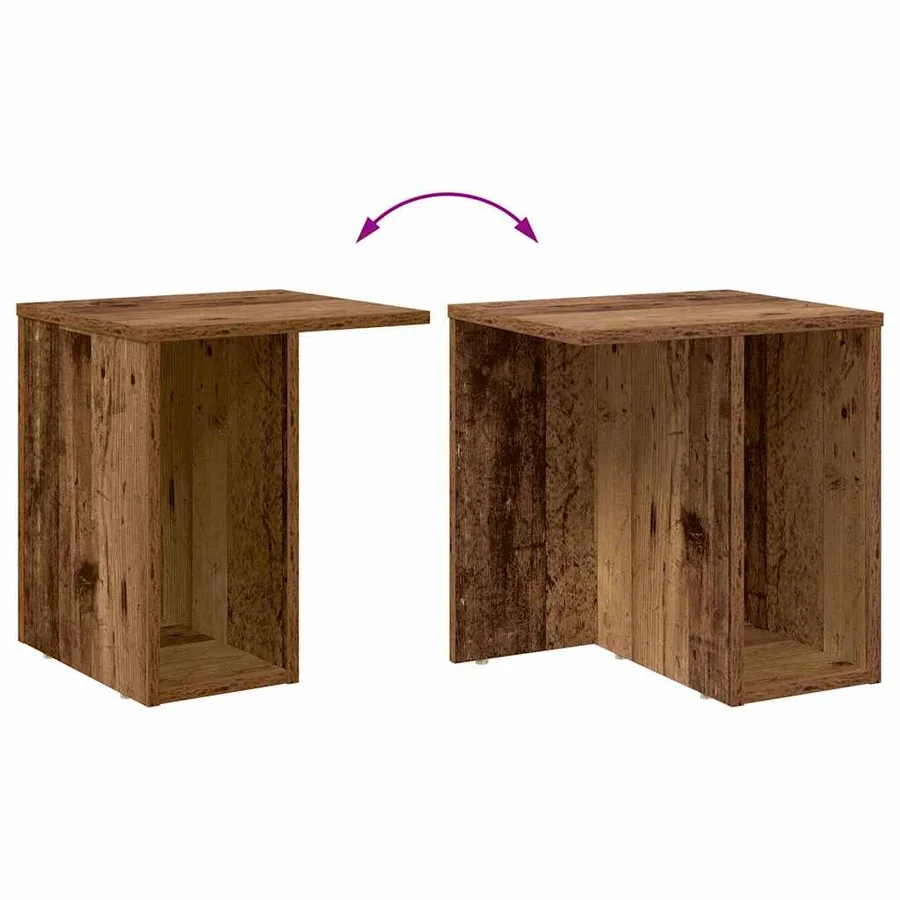 Table d'appoint Bois ancien 37 x 32 x 40 cm Bois d'ingénierie - 8
