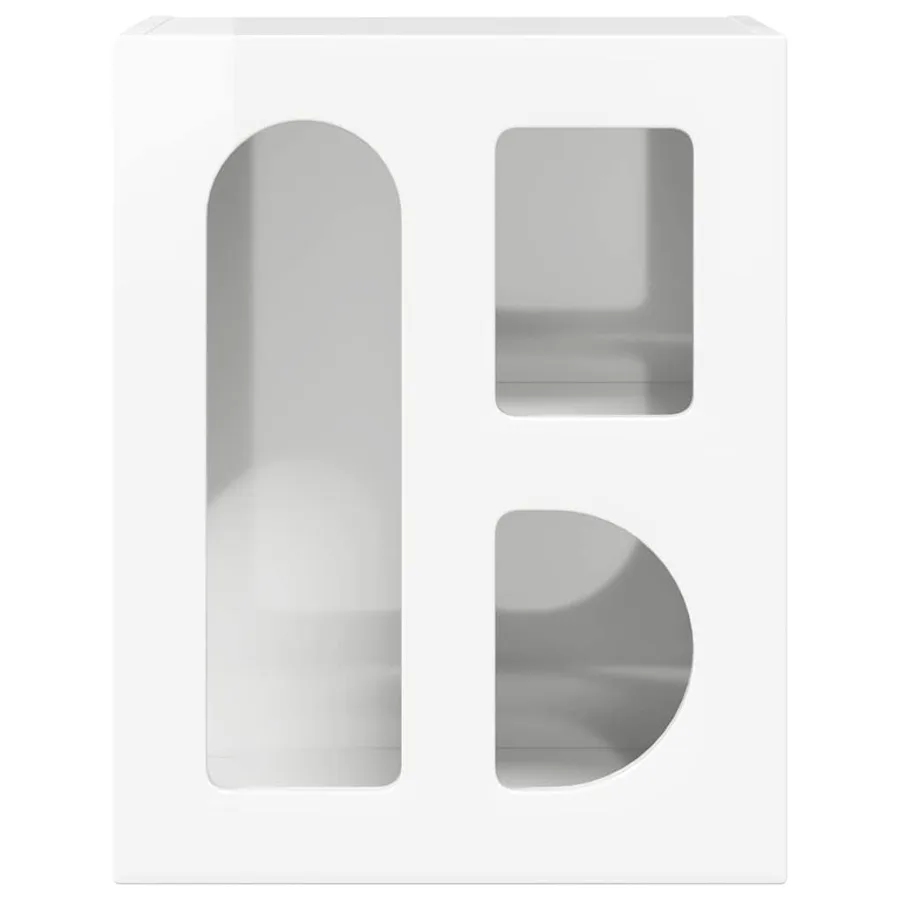 Table de chevet ELST 2 pc Blanc brillant 40 x 35 x 50 cm - 6