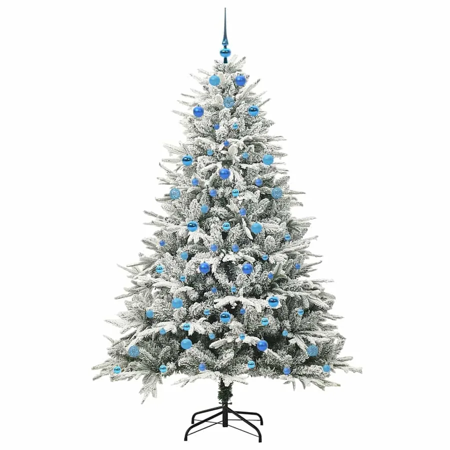 Arbre de Noël artificiel pré-éclairé avec ensemble de boules - 4